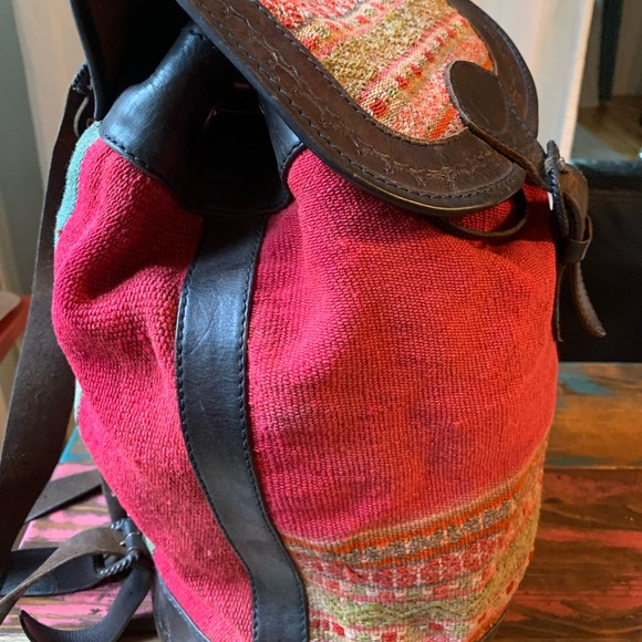 Vintage woven backpack - Picture 2 of 13